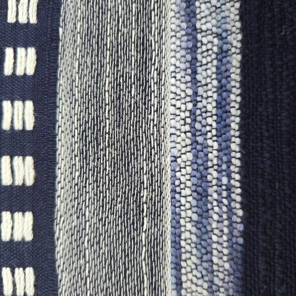 NWT J. Crew Cotton Scarf Navy & White - Picture 8 of 12